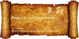 Magula Szilveszter névjegykártya