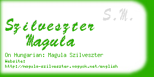 szilveszter magula business card